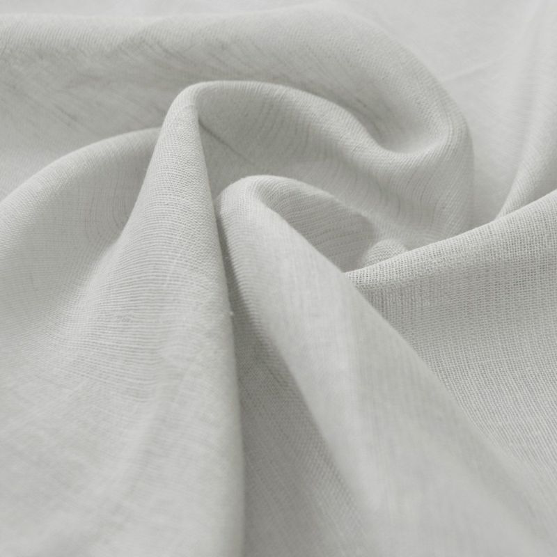 e…ஐ⋆*ナチュラルリネンガーゼのふりふりカーテン LINEN & BASIC/ガーゼカーテン W120×H135cm 2枚組 -心地の良い