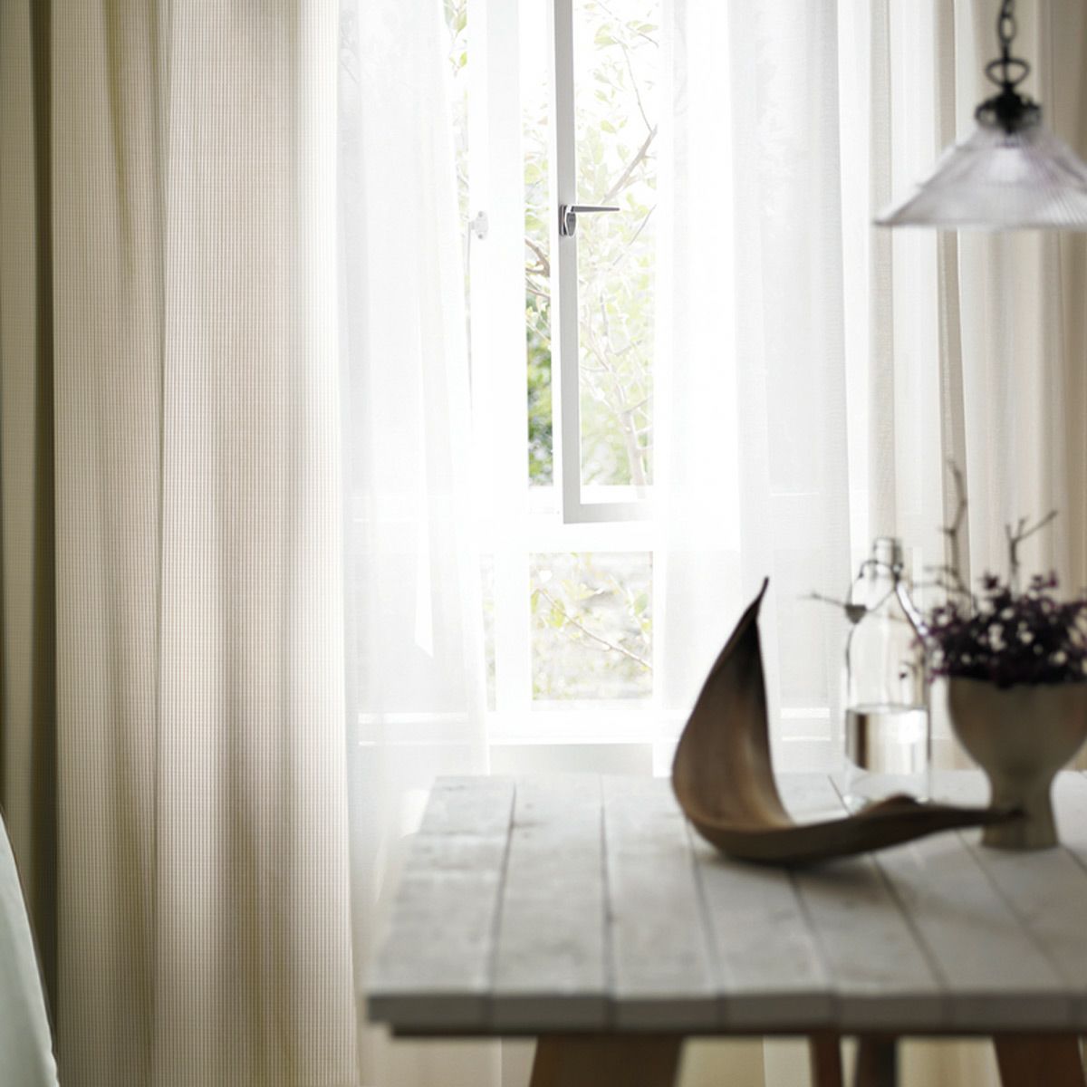 ナチュラル＆ベーシックスタイルカーテン サンド（D-1196）｜カーテン