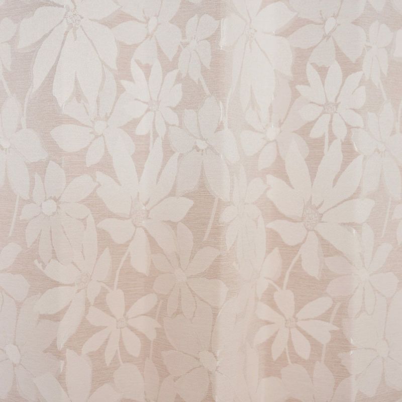 優しいカラーが魅力の大きな花柄ジャガード織の裏地付き3級遮光