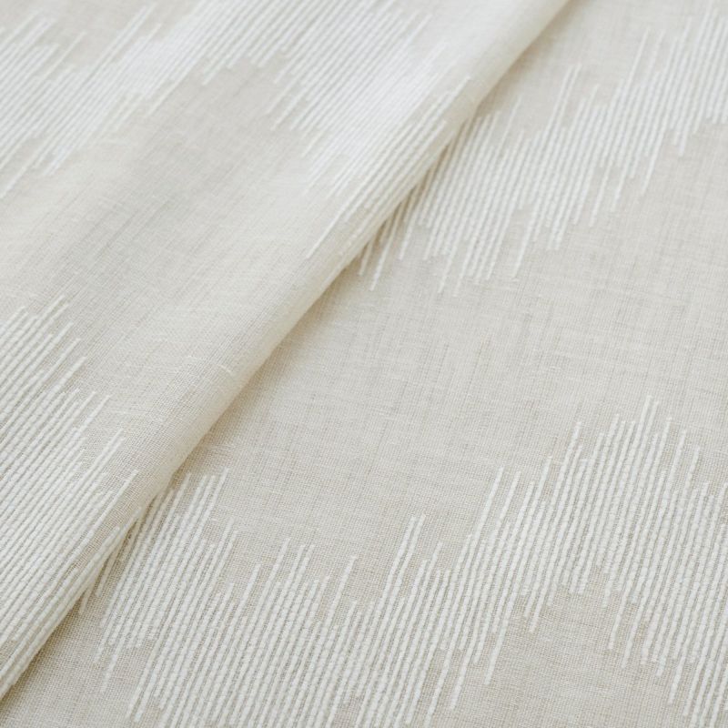 トルコ製レースカーテン ナチュラルな生地にモダンな幾何学模様を大胆