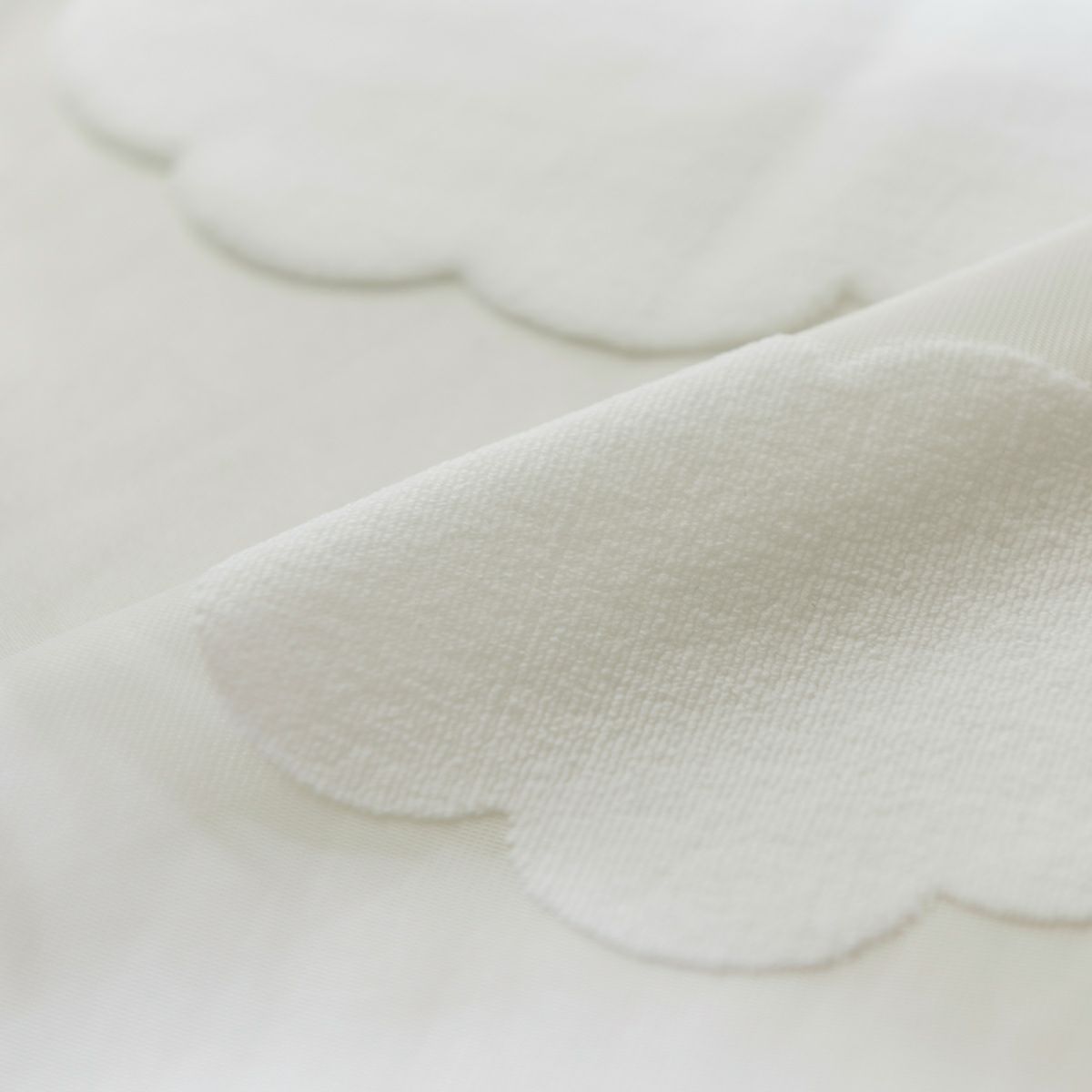 パイル調遮像レースカーテン モコモコくも（L-1297)｜カーテン通販専門