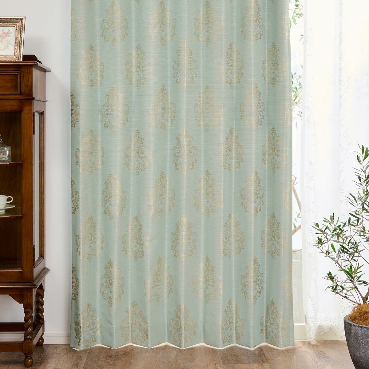 Rady ダマスクカーテン ベージュ135×100 Rady ダマスクカーテン