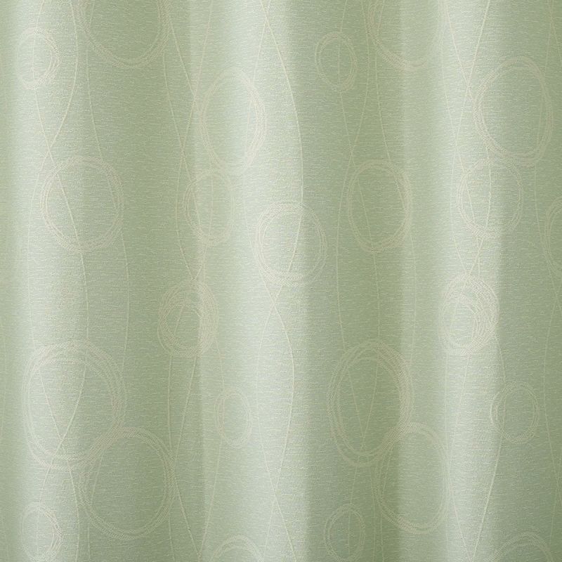 ナチュラルな雰囲気のサークル柄がおしゃれな3級遮光防炎カーテン